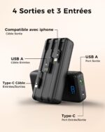 Batterie Externe 4 Ports 4 sorties