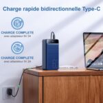 Batterie Portable Haute Capacité 60000mAh 4 charge rapide