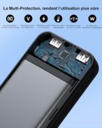 Lot de 2 Batteries Externes multi protection