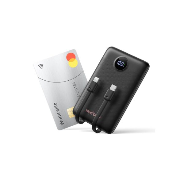 Batterie Externe Compatible iPhone et Samsung Noir