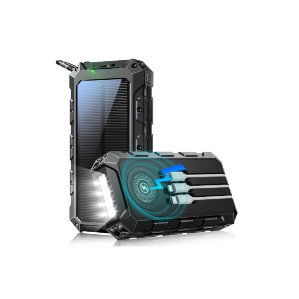 Batterie Externe Solaire Militaire Noir